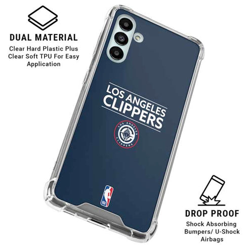 NBA Los Angeles Clippers Standard Blue Galaxy A13 5G Clear Case