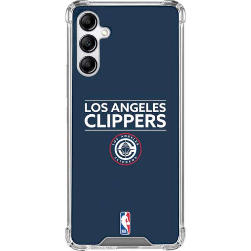 NBA Los Angeles Clippers Standard Blue Galaxy A14 5G Clear Case