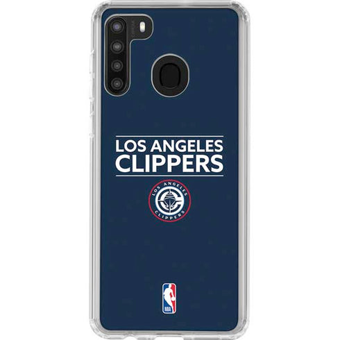 NBA Los Angeles Clippers Standard Blue Galaxy A21 Clear Case