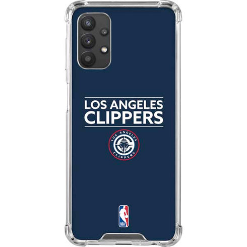 NBA Los Angeles Clippers Standard Blue Galaxy A32 5G Clear Case