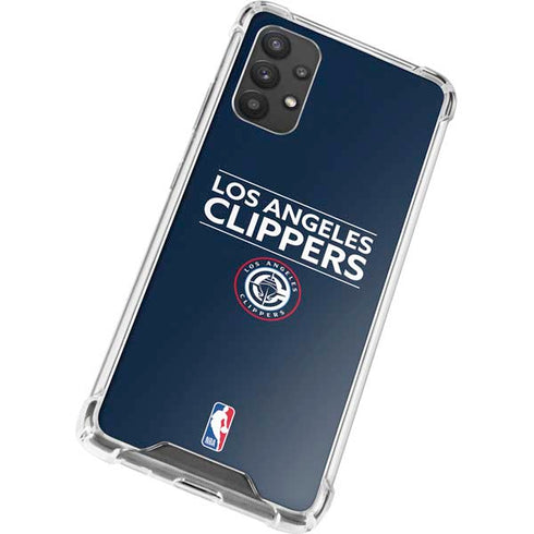 NBA Los Angeles Clippers Standard Blue Galaxy A32 5G Clear Case