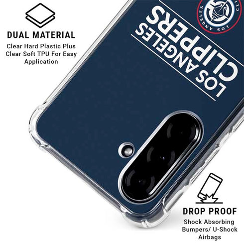 NBA Los Angeles Clippers Standard Blue Galaxy A36 5G Clear Case