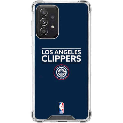 NBA Los Angeles Clippers Standard Blue Galaxy A52 5G Clear Case