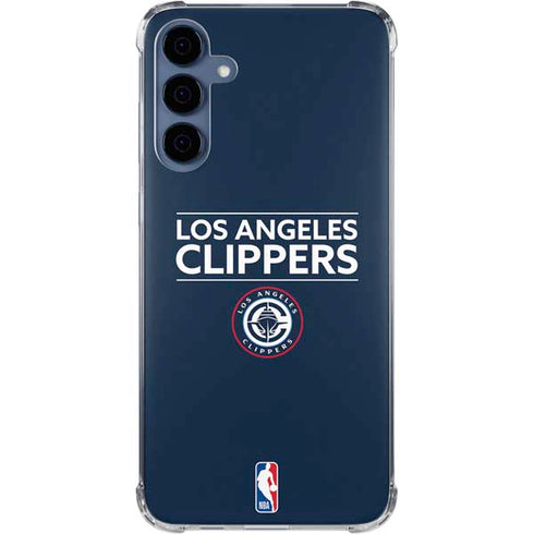 NBA Los Angeles Clippers Standard Blue Galaxy A55 5G Clear Case