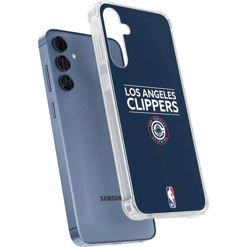 NBA Los Angeles Clippers Standard Blue Galaxy A55 5G Clear Case