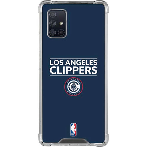 NBA Los Angeles Clippers Standard Blue Galaxy A71 5G Clear Case