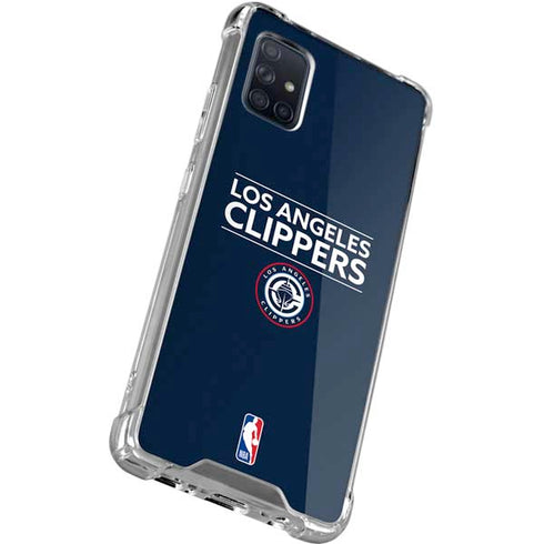 NBA Los Angeles Clippers Standard Blue Galaxy A71 5G Clear Case