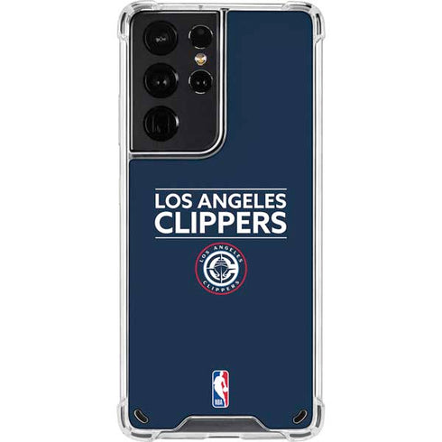 NBA Los Angeles Clippers Standard Blue Galaxy S21 Ultra 5G Clear Case