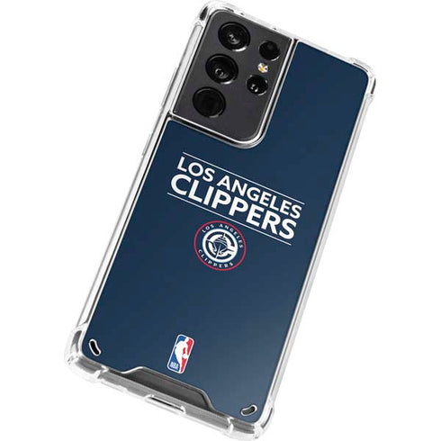 NBA Los Angeles Clippers Standard Blue Galaxy S21 Ultra 5G Clear Case