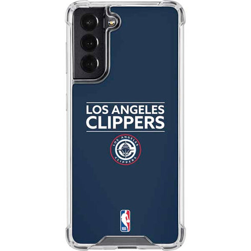 NBA Los Angeles Clippers Standard Blue Galaxy S22 Clear Case