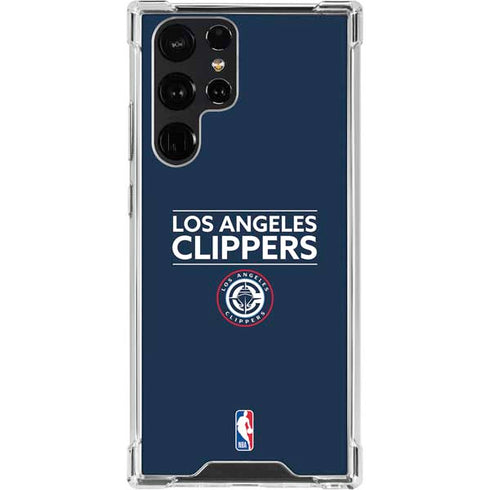 NBA Los Angeles Clippers Standard Blue Galaxy S22 Ultra Clear Case