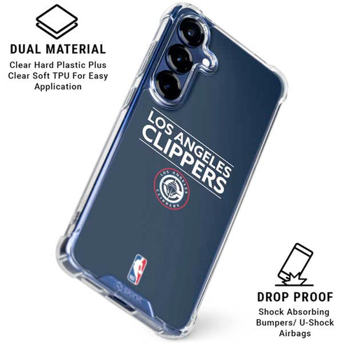 NBA Los Angeles Clippers Standard Blue Galaxy S25 Clear Case