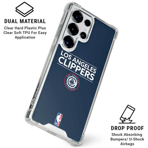 NBA Los Angeles Clippers Standard Blue Galaxy S25 Ultra Clear Case