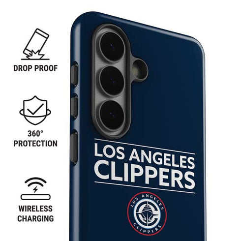 NBA Los Angeles Clippers Standard Blue Galaxy S26 Impact Case