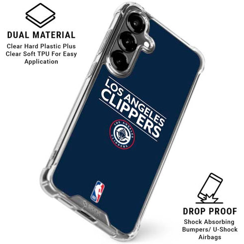 NBA Los Angeles Clippers Standard Blue Galaxy S26 Plus Clear Case