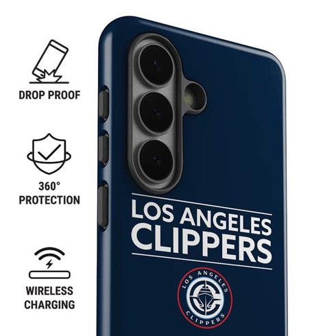 NBA Los Angeles Clippers Standard Blue Galaxy S26 Plus Impact Case