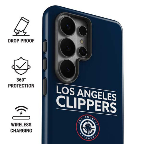 NBA Los Angeles Clippers Standard Blue Galaxy S26 Ultra Impact Case