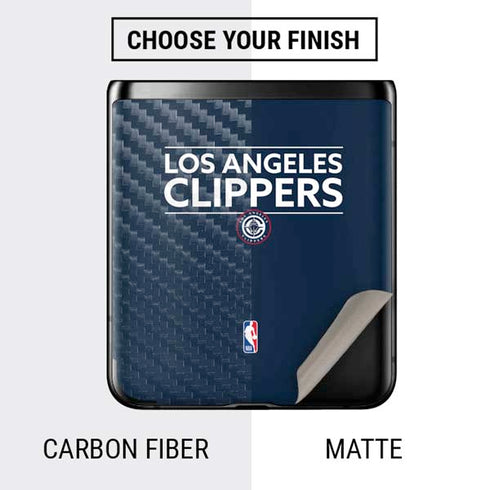NBA Los Angeles Clippers Standard Blue Galaxy Z Flip Skin