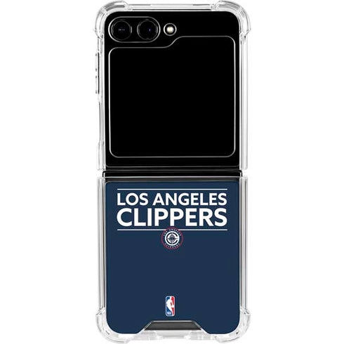 NBA Los Angeles Clippers Standard Blue Galaxy Z Flip5 5G Clear Case