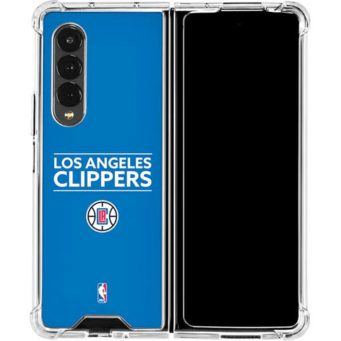 NBA Los Angeles Clippers Standard Blue Galaxy Z Fold4 5G Clear Case