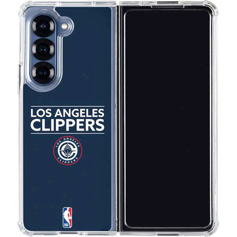 NBA Los Angeles Clippers Standard Blue Galaxy Z Fold6 Clear Case