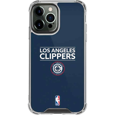 NBA Los Angeles Clippers Standard Blue iPhone 14 Pro Max Clear Case