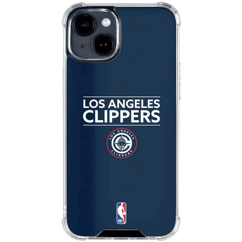 NBA Los Angeles Clippers Standard Blue iPhone 15 Clear Case