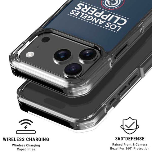 NBA Los Angeles Clippers Standard Blue iPhone 18 Pro Clear Case