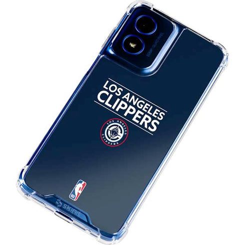 NBA Los Angeles Clippers Standard Blue Moto G 5G (2024) Clear Case