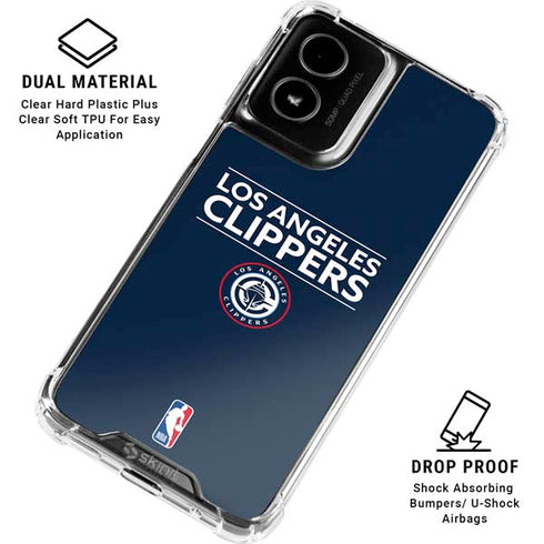 NBA Los Angeles Clippers Standard Blue Moto G Power 5G (2024) Clear Case