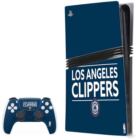 NBA Los Angeles Clippers Standard Blue PS5 Pro Bundle Skin