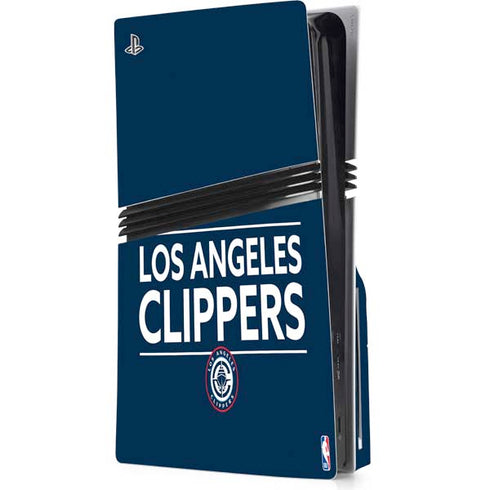 NBA Los Angeles Clippers Standard Blue PS5 Pro Disk Console Skin