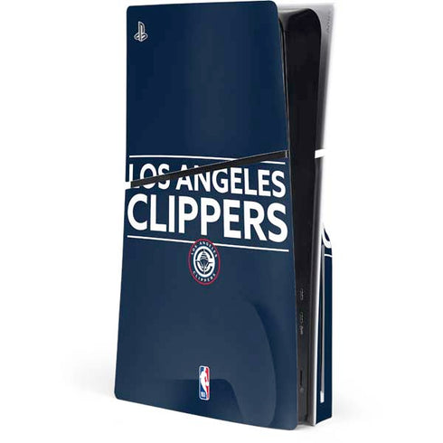 NBA Los Angeles Clippers Standard Blue PS5 Slim Disk Console Skin
