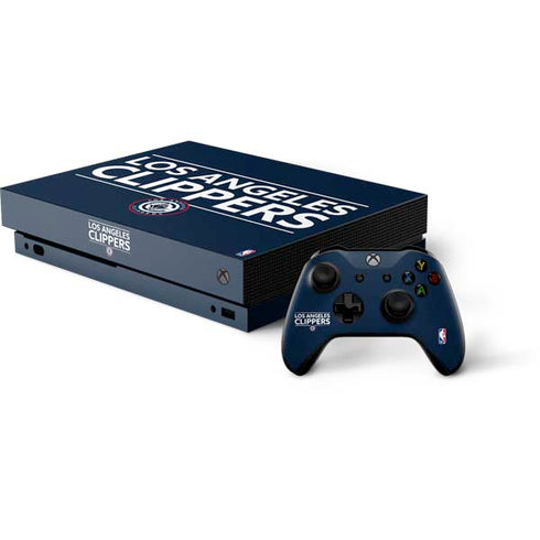 NBA Los Angeles Clippers Standard Blue Xbox One X Bundle Skin