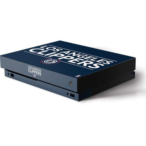 NBA Los Angeles Clippers Standard Blue Xbox One X Console Skin