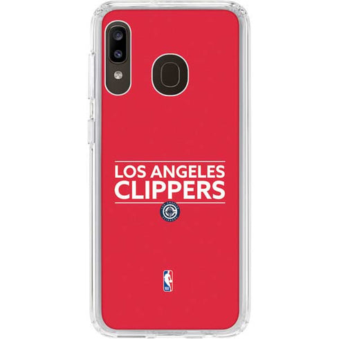 NBA Los Angeles Clippers Standard Red Galaxy A20 Clear Case