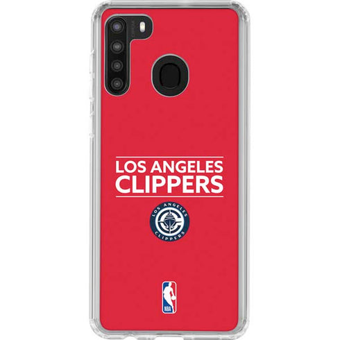 NBA Los Angeles Clippers Standard Red Galaxy A21 Clear Case