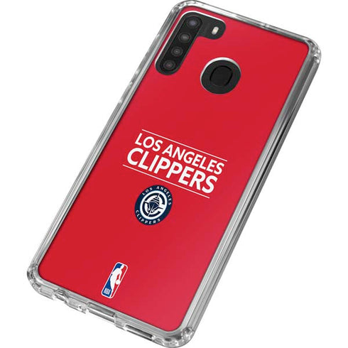 NBA Los Angeles Clippers Standard Red Galaxy A21 Clear Case