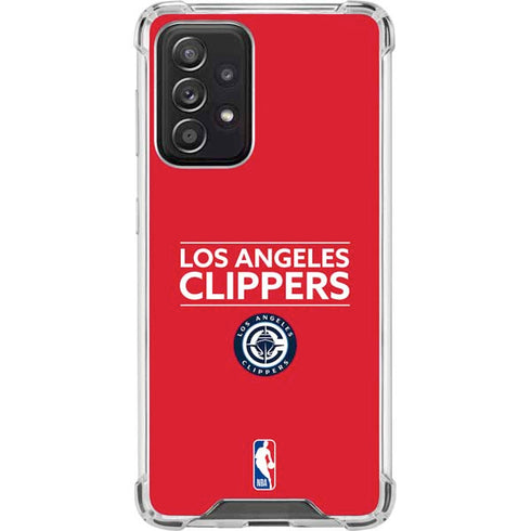 NBA Los Angeles Clippers Standard Red Galaxy A52 5G Clear Case