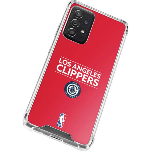 NBA Los Angeles Clippers Standard Red Galaxy A52 5G Clear Case