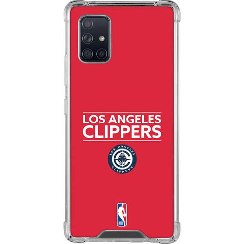 NBA Los Angeles Clippers Standard Red Galaxy A71 5G Clear Case