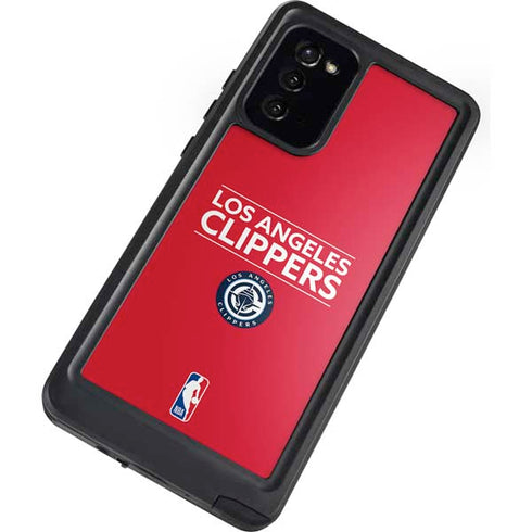 NBA Los Angeles Clippers Standard Red Galaxy Note20 5G Waterproof Case