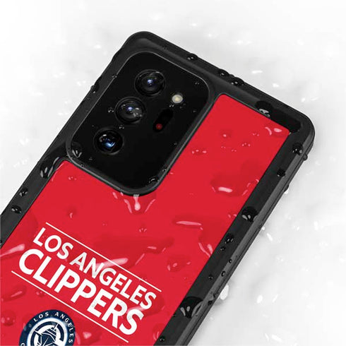 NBA Los Angeles Clippers Standard Red Galaxy Note20 Ultra 5G Waterproof Case