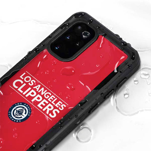 NBA Los Angeles Clippers Standard Red Galaxy S20 Plus Waterproof Case