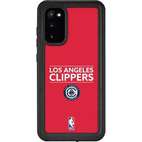 NBA Los Angeles Clippers Standard Red Galaxy S20 Waterproof Case