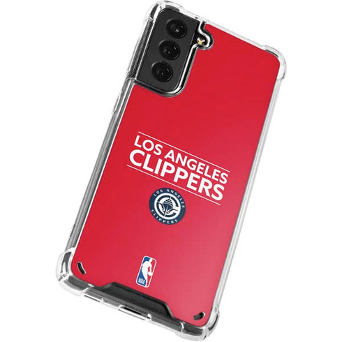 NBA Los Angeles Clippers Standard Red Galaxy S21 5G Clear Case