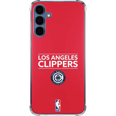 NBA Los Angeles Clippers Standard Red Galaxy S24 Clear Case