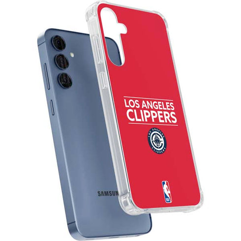 NBA Los Angeles Clippers Standard Red Galaxy S24 Clear Case