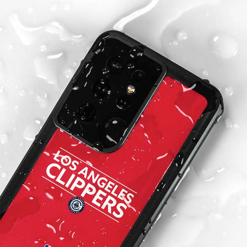 NBA Los Angeles Clippers Standard Red Galaxy S24 Ultra Waterproof Case