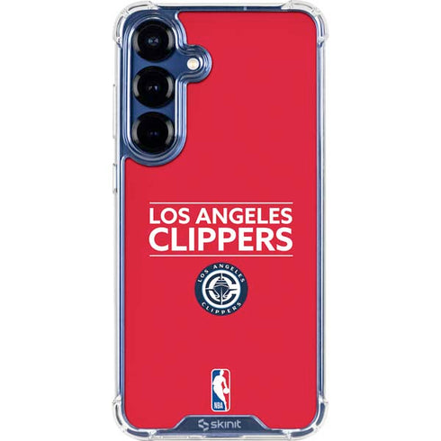 NBA Los Angeles Clippers Standard Red Galaxy S25 Clear Case